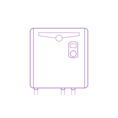 Fixtures Hot Water Heater Rheem Professional Classic Tankless Electric Water Heater 6.6 Gpm Outline Drawing Svg Vector, Free Vectors File